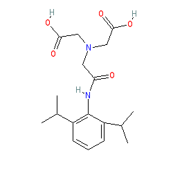 2,2'-((2-((2,6-Diisopropylphenyl)amino)-2-oxoethyl)azanediyl)diacetic acid chemical structure (CAS 65717-97-7)