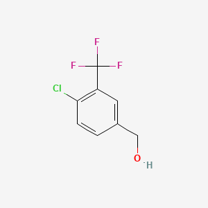 (4-Chloro-3-(trifluoromethyl)phenyl)methanol chemical structure (CAS 65735-71-9)