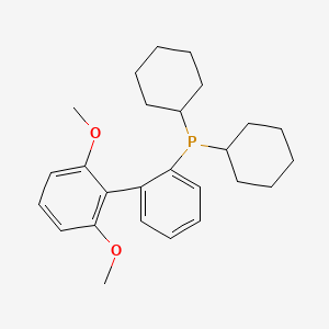 Dicyclohexyl(2',6'-dimethoxy-[1,1'-biphenyl]-2-yl)phosphine chemical structure (CAS 657408-07-6)