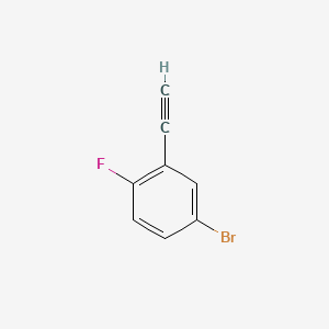 4-Bromo-2-ethynyl-1-fluorobenzene chemical structure (CAS 657427-46-8)