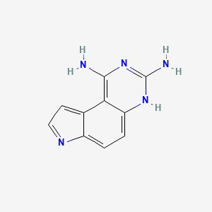 7H-Pyrrolo[3,2-f]quinazoline-1,3-diamine chemical structure (CAS 65795-37-1)