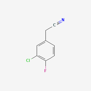 3-Chloro-4-fluorophenylacetonitrile chemical structure (CAS 658-98-0)