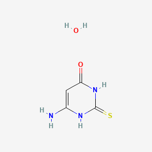 6-Amino-2-thioxo-2,3-dihydropyrimidin-4(1H)-one hydrate chemical structure (CAS 65802-56-4)