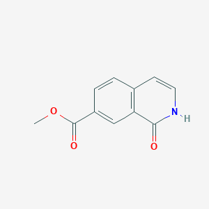 Methyl 1-oxo-1,2-dihydroisoquinoline-7-carboxylate chemical structure (CAS 658082-39-4)
