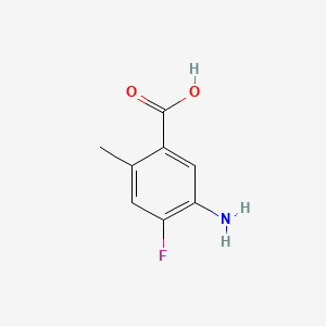 5-Amino-4-fluoro-2-methylbenzoic acid chemical structure (CAS 658085-42-8)