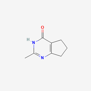 2-Methyl-6,7-dihydro-5H-cyclopenta[d]pyrimidin-4-ol chemical structure (CAS 65818-01-1)