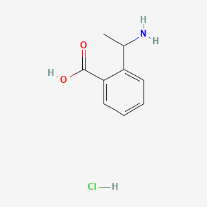 2-(1-Aminoethyl)benzoic acid hydrochloride chemical structure (CAS 658683-12-6)