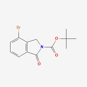 tert-Butyl 4-bromo-1-oxoisoindoline-2-carboxylate chemical structure (CAS 658683-18-2)
