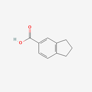 Indane-5-carboxylic Acid chemical structure (CAS 65898-38-6)