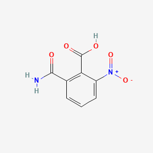 2-Carbamoyl-6-nitrobenzoic acid chemical structure (CAS 65911-46-8)