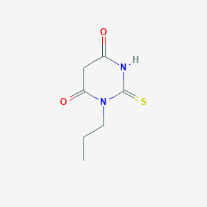 1-Propyl-2-thioxodihydropyrimidine-4,6(1H,5H)-dione chemical structure (CAS 65959-98-0)