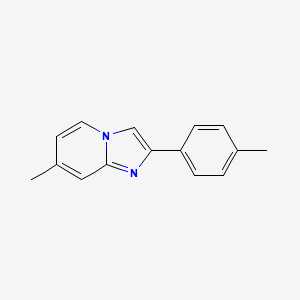 7-Methyl-2-(p-tolyl)imidazo[1,2-a]pyridine chemical structure (CAS 65964-61-6)