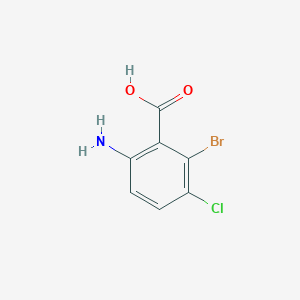 6-Amino-2-bromo-3-chlorobenzoic acid chemical structure (CAS 65971-76-8)