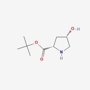 tert-Butyl (2S,4S)-4-hydroxypyrrolidine-2-carboxylate chemical structure (CAS 659747-06-5)