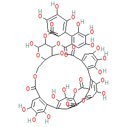 2,3-(S)-Hexahydroxydiphenoyl-4,6-(S,S)-gallagyl-D-glucose chemical structure (CAS 65995-63-3)