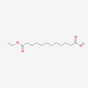12-Ethoxy-12-oxododecanoic acid chemical structure (CAS 66003-63-2)