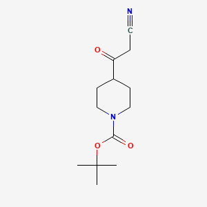 tert-Butyl 4-(2-cyanoacetyl)piperidine-1-carboxylate chemical structure (CAS 660406-84-8)