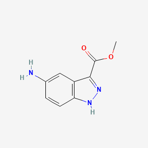 Methyl 5-amino-1H-indazole-3-carboxylate chemical structure (CAS 660411-95-0)
