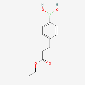 (4-(3-Ethoxy-3-oxopropyl)phenyl)boronic acid chemical structure (CAS 660440-57-3)