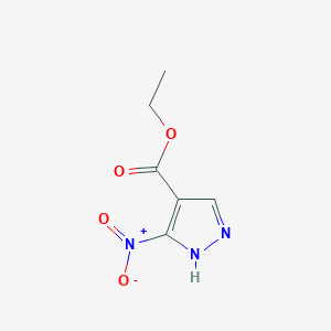 Ethyl 3-nitro-1H-pyrazole-4-carboxylate chemical structure (CAS 66077-42-7)