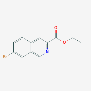 Ethyl 7-bromoisoquinoline-3-carboxylate chemical structure (CAS 660830-62-6)