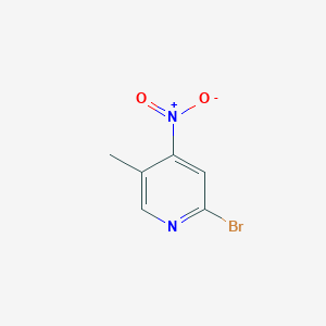 2-Bromo-5-methyl-4-nitropyridine chemical structure (CAS 66092-62-4)