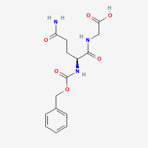 (S)-2-(5-Amino-2-(((benzyloxy)carbonyl)amino)-5-oxopentanamido)acetic acid chemical structure (CAS 6610-42-0)