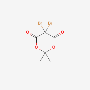 5,5-Dibromo-2,2-dimethyl-1,3-dioxane-4,6-dione chemical structure (CAS 66131-14-4)