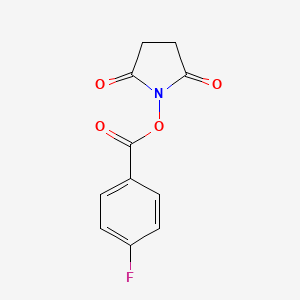 2,5-Dioxopyrrolidin-1-yl 4-fluorobenzoate chemical structure (CAS 66134-67-6)