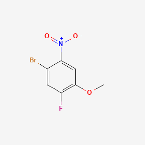 1-Bromo-5-fluoro-4-methoxy-2-nitrobenzene chemical structure (CAS 661463-13-4)