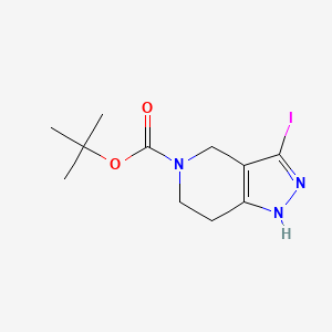 5-Boc-3-iodo-4,5,6,7-tetrahydropyrazolo[4,3-c]pyridine chemical structure (CAS 661487-17-8)