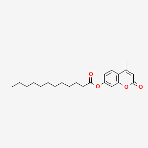 4-Methyl-2-oxo-2H-chromen-7-yl dodecanoate chemical structure (CAS 66185-71-5)