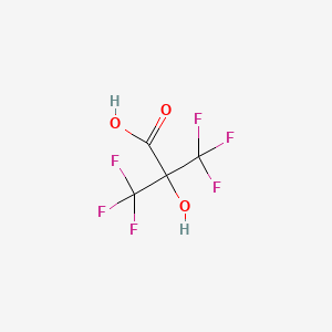 2,2-Bis(trifluoromethyl)-2-hydroxyaceticacid chemical structure (CAS 662-22-6)