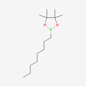 4,4,5,5-Tetramethyl-2-octyl-1,3,2-dioxaborolane chemical structure (CAS 66217-56-9)