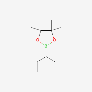 2-(sec-Butyl)-4,4,5,5-tetramethyl-1,3,2-dioxaborolane chemical structure (CAS 66217-57-0)