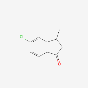 5-Chloro-3-methyl-2,3-dihydro-1H-inden-1-one chemical structure (CAS 66248-97-3)
