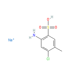 Sodium 2-amino-4-chloro-5-methylbenzenesulfonate chemical structure (CAS 6627-59-4)