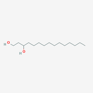 Pentadecane-1,3-diol chemical structure (CAS 66271-79-2)