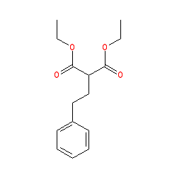 Diethyl 2-phenethylmalonate chemical structure (CAS 6628-68-8)