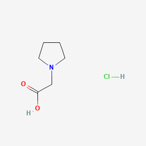 2-(Pyrrolidin-1-yl)acetic acid hydrochloride chemical structure (CAS 6628-74-6)