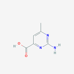 2-Amino-6-methylpyrimidine-4-carboxylic acid chemical structure (CAS 6630-66-6)