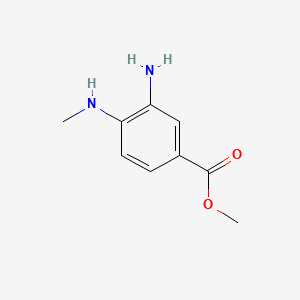 Methyl 3-amino-4-(methylamino)benzoate chemical structure (CAS 66315-16-0)