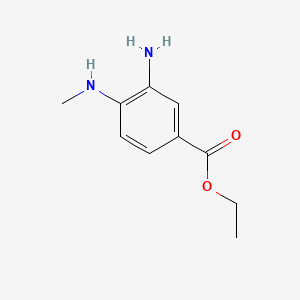 Ethyl 3-amino-4-(methylamino)benzoate chemical structure (CAS 66315-23-9)