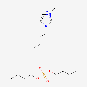 1-Butyl-3-methyl-1H-imidazol-3-ium dibutyl phosphate chemical structure (CAS 663199-28-8)