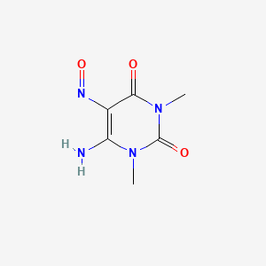 6-Amino-1,3-dimethyl-5-nitrosopyrimidine-2,4(1H,3H)-dione chemical structure (CAS 6632-68-4)