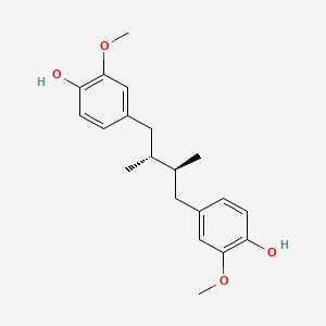 rel-4,4'-((2R,3S)-2,3-Dimethylbutane-1,4-diyl)bis(2-methoxyphenol) chemical structure (CAS 66322-34-7)