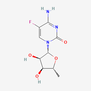 4-Amino-1-((2R,3R,4S,5R)-3,4-dihydroxy-5-methyltetrahydrofuran-2-yl)-5-fluoropyrimidin-2(1H)-one chemical structure (CAS 66335-38-4)