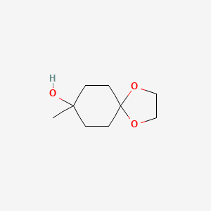 8-Methyl-1,4-dioxaspiro[4.5]decan-8-ol chemical structure (CAS 66336-42-3)