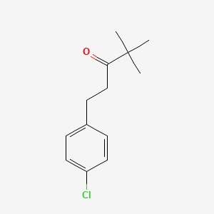 1-(4-Chlorophenyl)-4,4-dimethylpentan-3-one chemical structure (CAS 66346-01-8)