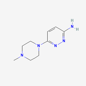 6-(4-Methylpiperazin-1-yl)pyridazin-3-amine chemical structure (CAS 66346-94-9)